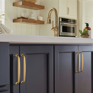 cabinet door pull handle in kitchen and bathroom