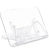 Acrylic Book Stand for Reading 13 Levels Angle Adjustable Cookbook Stand Lightweight Foldable Boo...