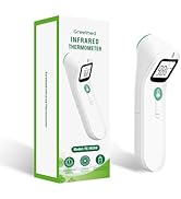 Greetmed No-Touch Forehead Thermometer for Adults Kids Baby with Fever Alarm, Large Digital 3-Col...