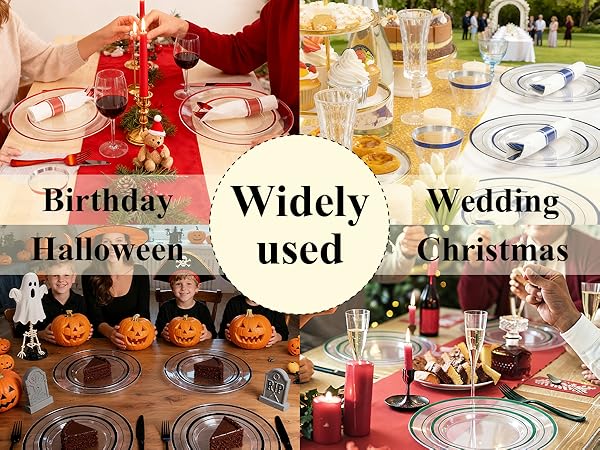 Clear Plastic Dinnerware Set