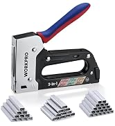 WORKPRO Upholstery Staple Gun, 3-in-1 Heavy Duty Staple Gun with Safety Lock, Includes 3000 pcs S...