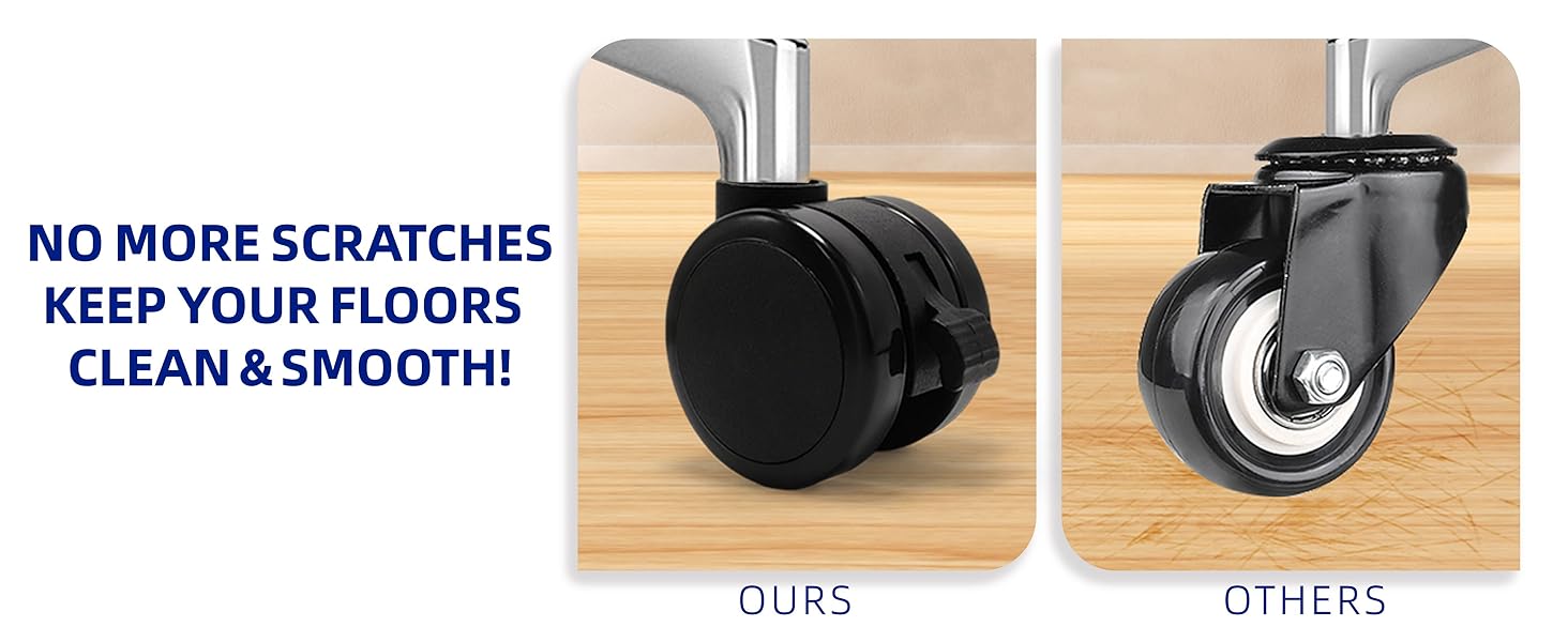 Office Chair Brake Twin Caster Wheels