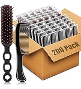 HOFASON 200 Pcs Bulk Hair Brushes Combs Set for Homeless, Individually Wrapped Detangling Hairbru...