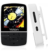 YOTON MP3 Player with Bluetooth 5.2, 64GB Storage, Mini Size, HiFi Music, with Sports Clip, Indep...