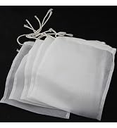 5Pcs White Nylon Straining Bag - Fine Mesh - Homebrew Beer Wine Cider Dry Hop Beer Brewing Filter...