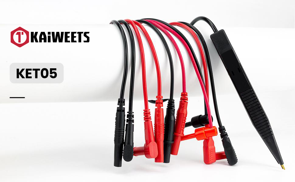 KET05 TEST LEAD WITH TWEEZER AND PLUGS