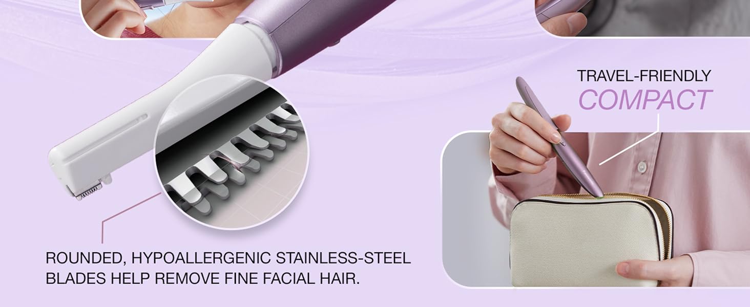 Rounded hypoallergenic stainless steel, travel friendly