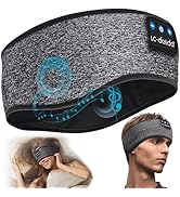 LC-dolida Headband Headphones Bluetooth 5.2 Headband, Sleep Headphones with Ultra-Thin HD Stereo ...