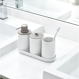 college dorm soap pump canister tray vanity back to school college office matte vanity organizer can