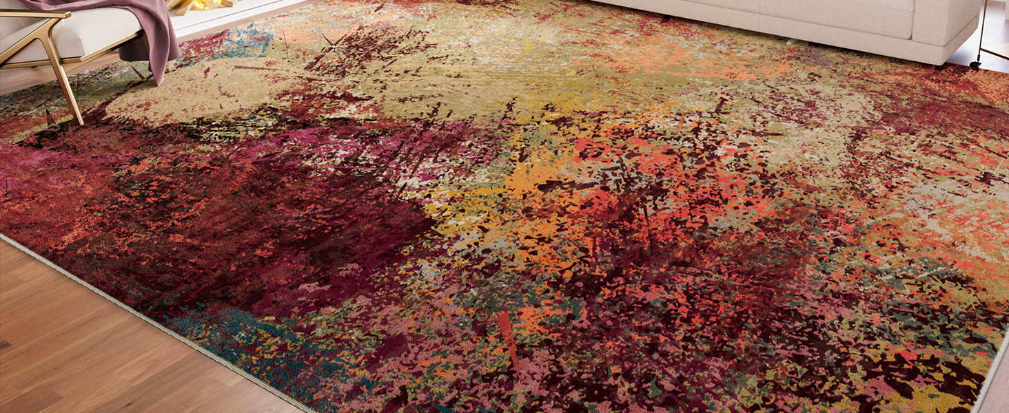 Abstract Rug for Living Room-red &amp;amp; orange-02