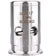 DERNORD Sanitary Tank Pressure Relief Valve Vacuum Valve Stainless Steel 304 Tri Clamp 1.5 Inch