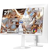 SANSUI 27" 4K Gaming Monitor, UHD 160Hz or FHD 320Hz Dual Mode PC Monitor- Fast IPS 1ms(OD) ?2×HD...