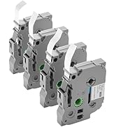 VEVOR Label Maker Tape, 4 Pack, 0.47 in / 12 mm Black on White Label Maker Refills Compatible for...