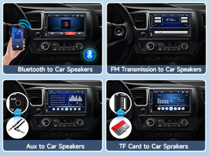 four audio outputs double din car stereo double din radio pantalla para carros con bluetooth