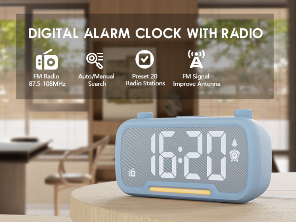 alarm clock with radio