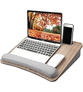 HUANUO Portable Lap Laptop Desk with Pillow Cushion, Fits up to 15.6 inch Laptop, with Anti-Slip ...