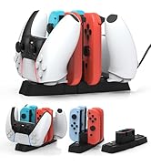iPLYGAM Controller Charger Dock for Nintendo Switch Pro Controller/JoyCon, Controllers Charging D...