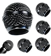 RhymKawa RM58 Mic Black Grille Replacement Compatible with SM58 SM58LC Beta58 Beta 58a Beta58A SA...