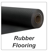 Rubber flooring. Extremely durable black coin pattern trailer flooring roll.