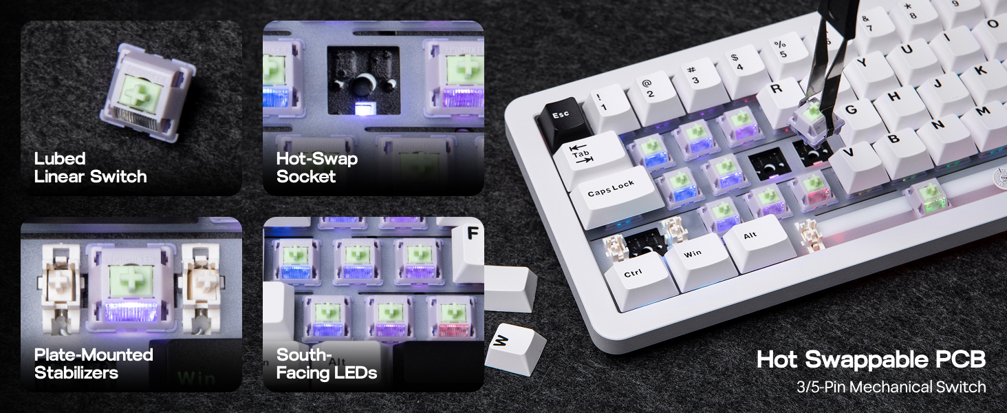 Galaxy68 Wireless Mechanical Keyboard in Aluminum with QMK/VIA Support