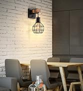 Lightess Black Wall Sconces with Dimmer ON/Off Switch, Cage Wall Mount Light Fixture Industrial F...