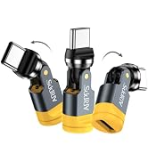 USB C Adapter [3-Pack], PD 240W USB C 90 Degree Adapter, Type C Right Angle Adapter/360 &amp; 180 Deg...