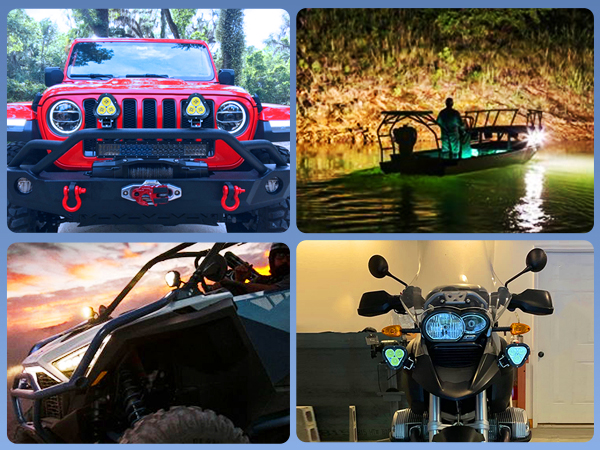 LED Driving Light for Tractors Trucks Hunters Motorcycle