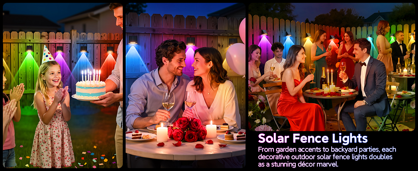 solar lights fence