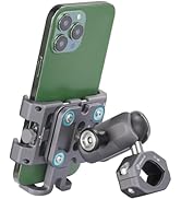 FANAUE Aluminum Anti-theft Bike Motorcycle Phone Mount with Vibration Dampener for bicycle/ATV/UT...