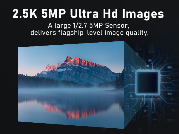saylas 2.5K Webcam for PC with Microphone