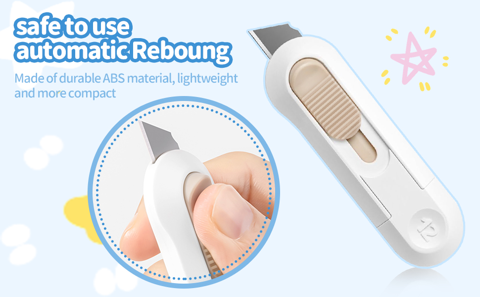 The blade only comes out when your finger pushes the button forward, let go blade retracts