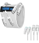 Aioneus 10FT Extra Long USB C to USB C Cable 100W 2-Pack + 6FT USB to USB C Cable 2-Pack