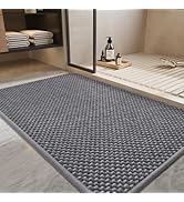 PADOOR-Bath Mat-Super Absorbent Chenille Bathroom Mats-Rubber Backed Bath Mats for Bathroom Non S...