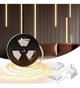 V4light Top-Emitting Silicone Linear LED Strip Light, 16.4ft, 2700K–6500K, CRI90+, Dot-Free &amp; Dim...