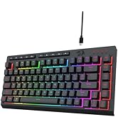 Redragon K524 Wired Gaming Keyboard, RGB Backlit, 75% Compact Quiet Membrane Keyboard with Progra...