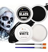 nsxsu Face Painting Kit White Black 110g(9.3oz), Face Paint Professional for Adults, Body Paint S...