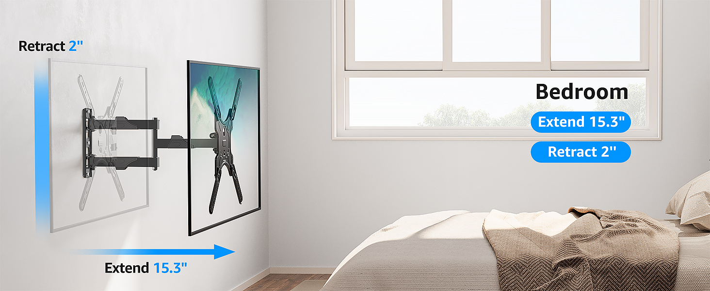 55 inch tv wall mount 55 inch+ tv for bedroom