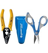 Jonard Tools TK-350 Fiber Optic Stripper &amp; Kevlar Shears Kit – Featuring Molded Pouch to Securely...