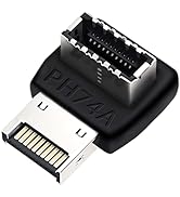 COMeap USB C Motherboard Adapter,USB 3.2 Type E 90 Degree Front Panel Internal Connector Header C...