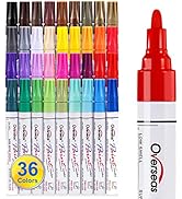 Paint Marker Pens - 36 Colors Permanent Oil Based Paint Markers, Medium Tip, Quick Dry and Waterp...
