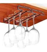 GeLive 10 Inch Under Cabinet Wine Glass Rack Stemware Holder Glass Storage Hanger Organizer for K...