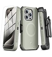 M MYBAT PRO Maverick Series iPhone 15 Pro Max Case with Belt Clip Holster,[Compatible with Magsaf...