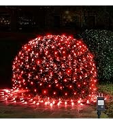 WBao Christmas Net Lights, 200LED 8.4ft x 5.2ft Christmas Bushes Lights with 8 Modes, Timer, End ...