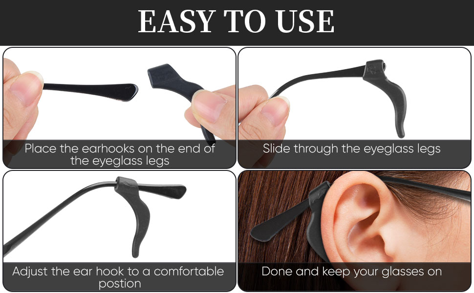 Eye Glasses Ear Grippers 24 Pairs