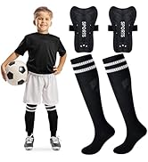Syhood Soccer Shin Guards and Socks for Toddler Kids Youth, Lightweight Soccer Shin Pads Protecti...