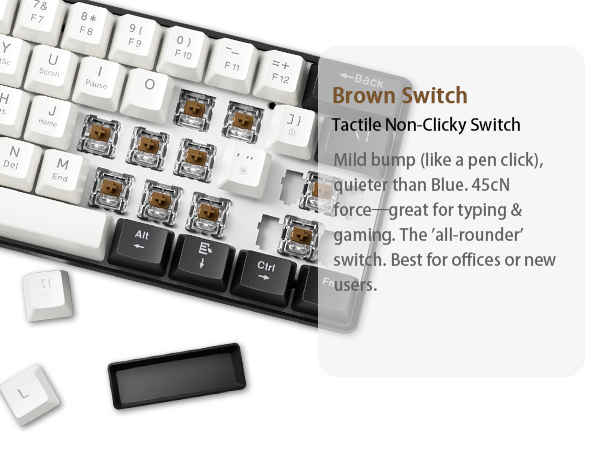 abucow k61s mechanical keyboard