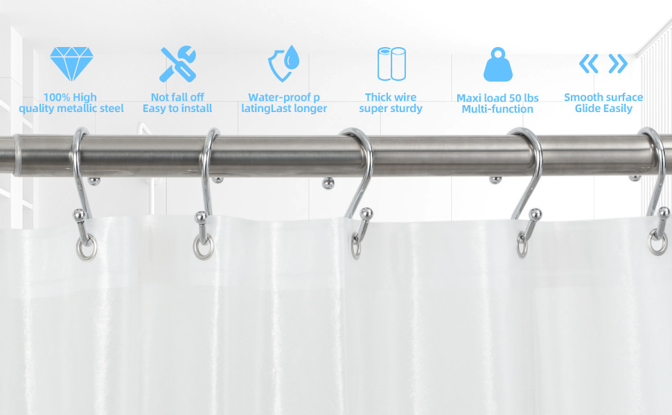 shower curtain hooks