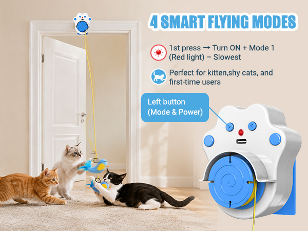 Gentle Mode(Red)-Perfect for kitten,shy cats, and first-time users