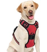 Yintrest No Pull Dog Harness, Adjustable Reflective Front Clip Pet Vest with Easy Control Handle ...