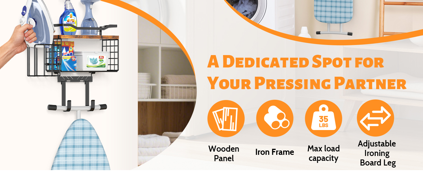 Ironing Board Hanger Wall Mount